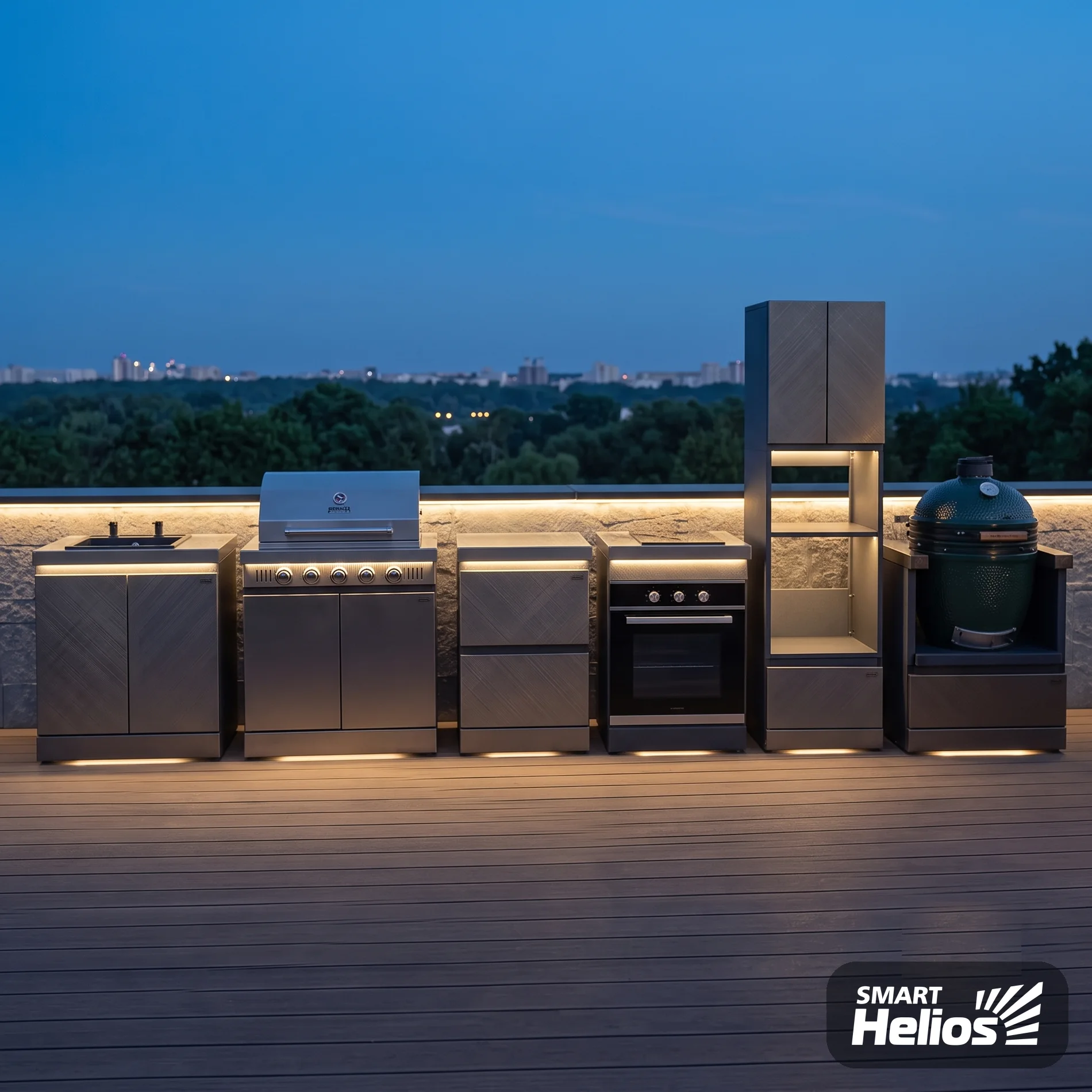 Линейка модулей Helios SMART Premium Line на террасе